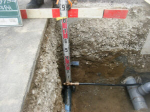 給水管取付工事　量水器設置